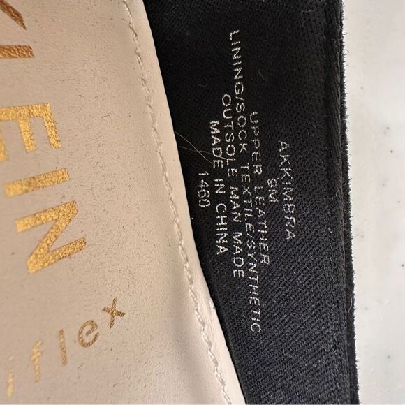 Anne Klein Womens Shoes Low Heel Size 9 Fall Black Fabric Leopard Print Heel - Picture 8 of 8